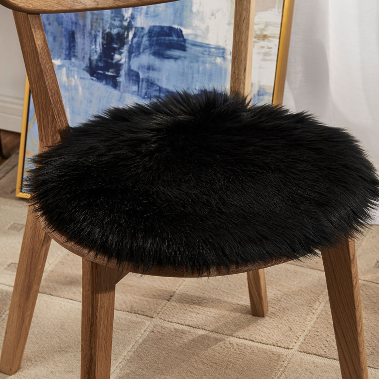 Sweet Home Collection Faux Fur Chair Pad 16" W x 16" D Wayfair